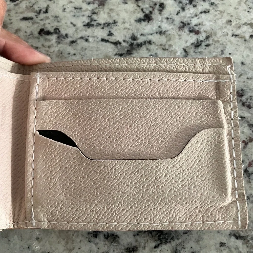 Like New Leather Wallet Handcrafted Horse w/Word 